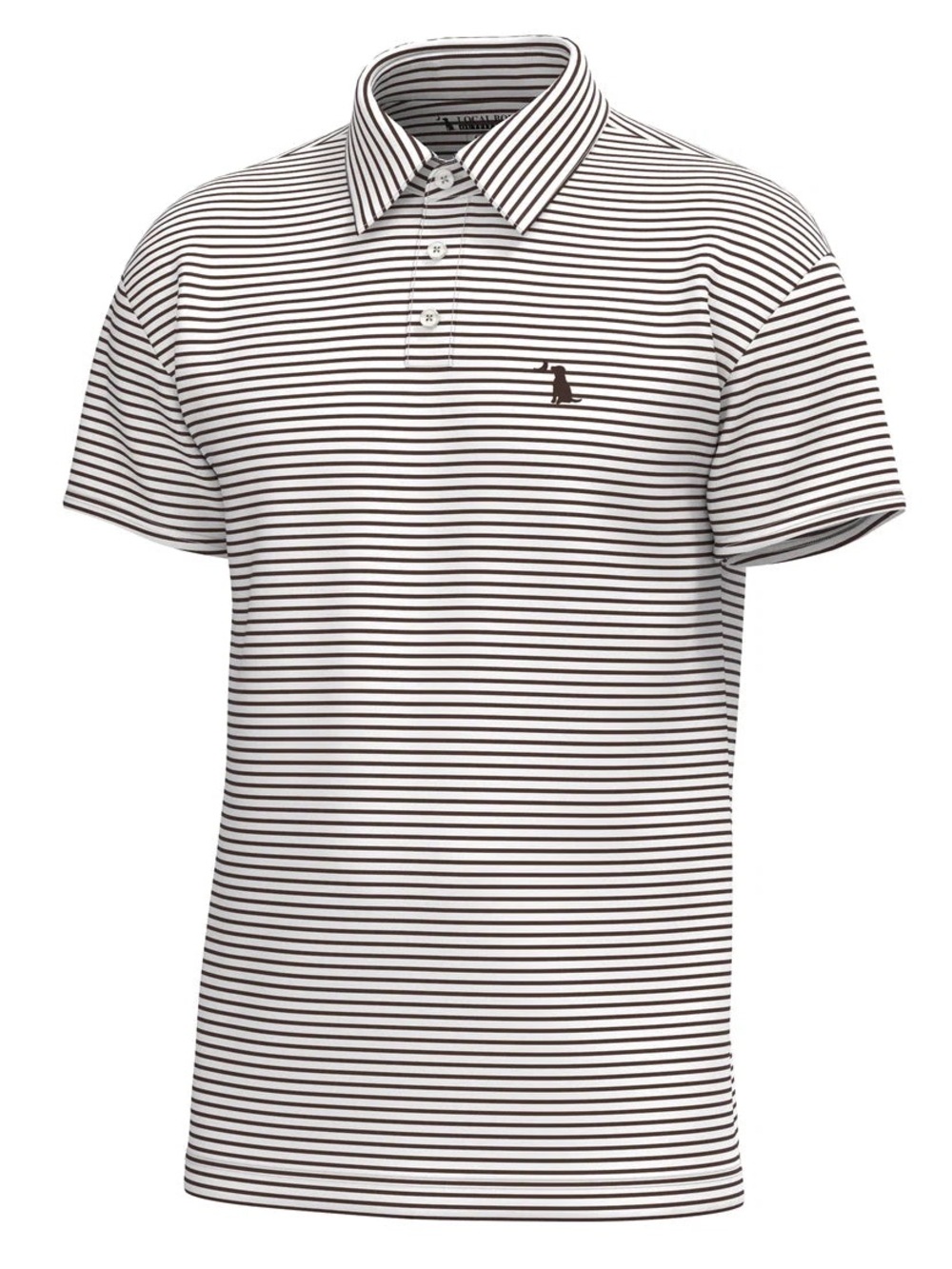 Local Boy Espresso/White Edisto Polo